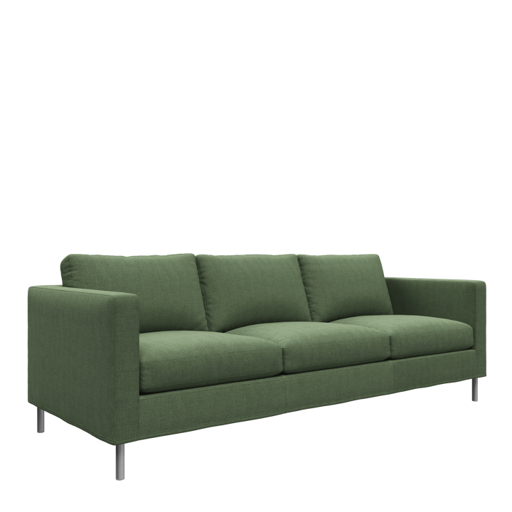 Alex 3-sits soffa, noah 38 dark green-aluminiumben Fogia