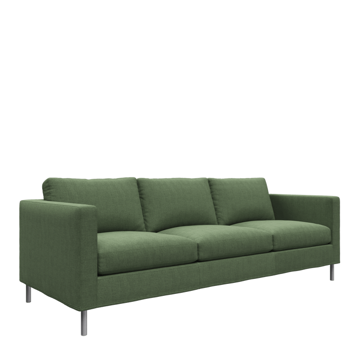 Alex 3-sits soffa - noah 38 dark green-aluminiumben - Fogia