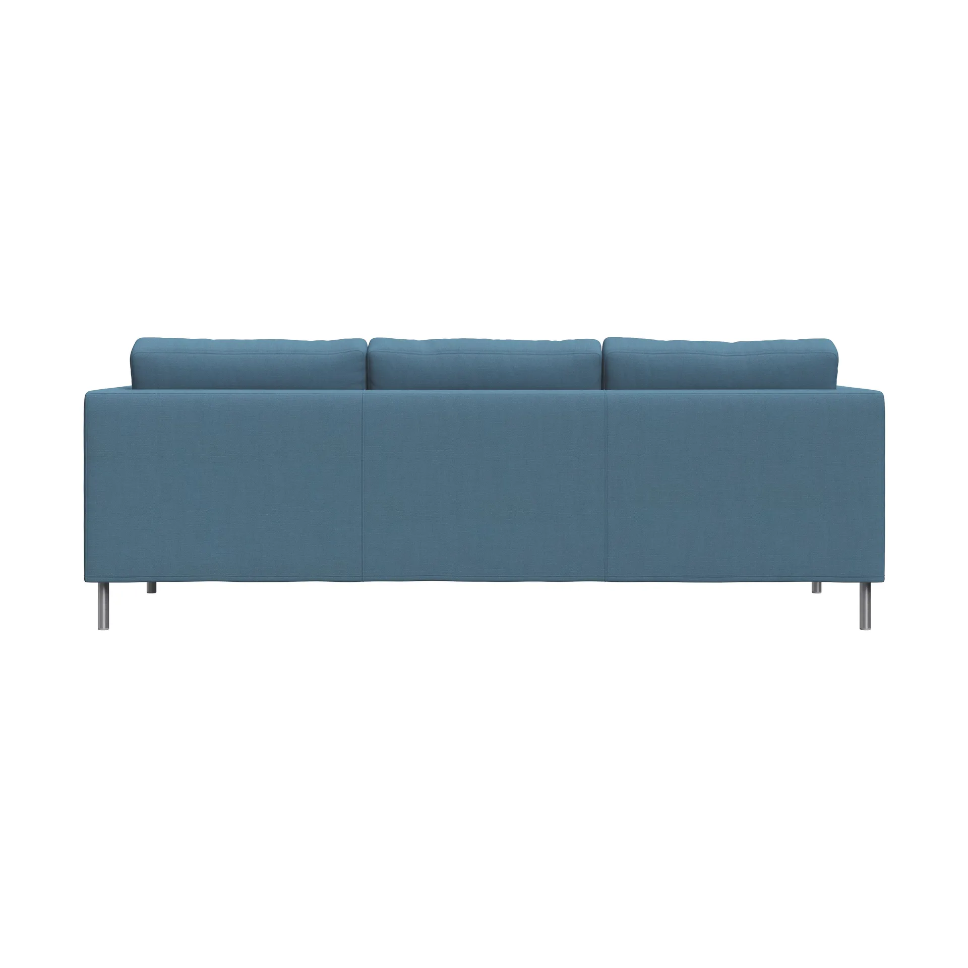 Alex 3-sits soffa, Tyg Hiro Light Blue-aluminiumben Fogia