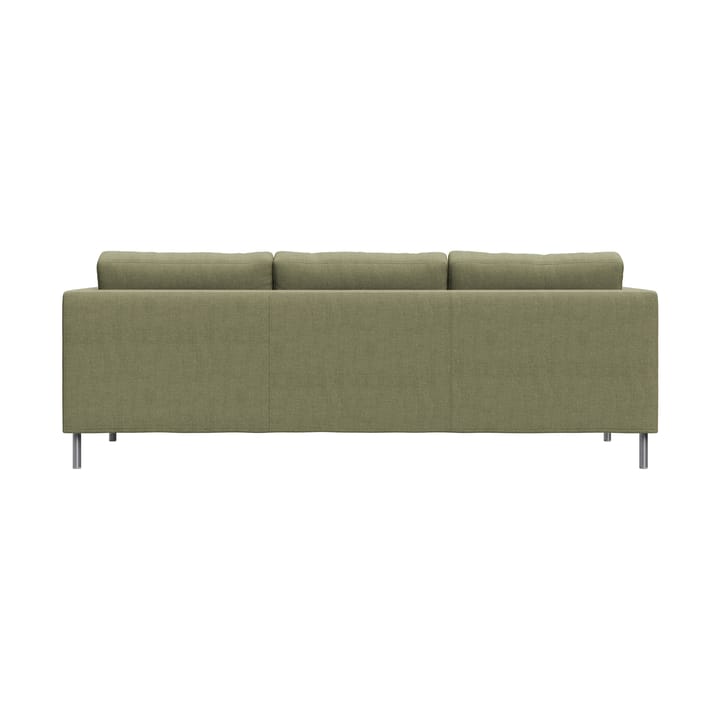 Alex 3-sits soffa, Tyg Hiro Lightgreen-aluminiumben Fogia