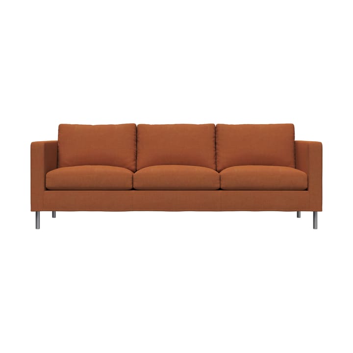 Alex 3-sits soffa - Tyg Hiro Rustred-aluminiumben - Fogia
