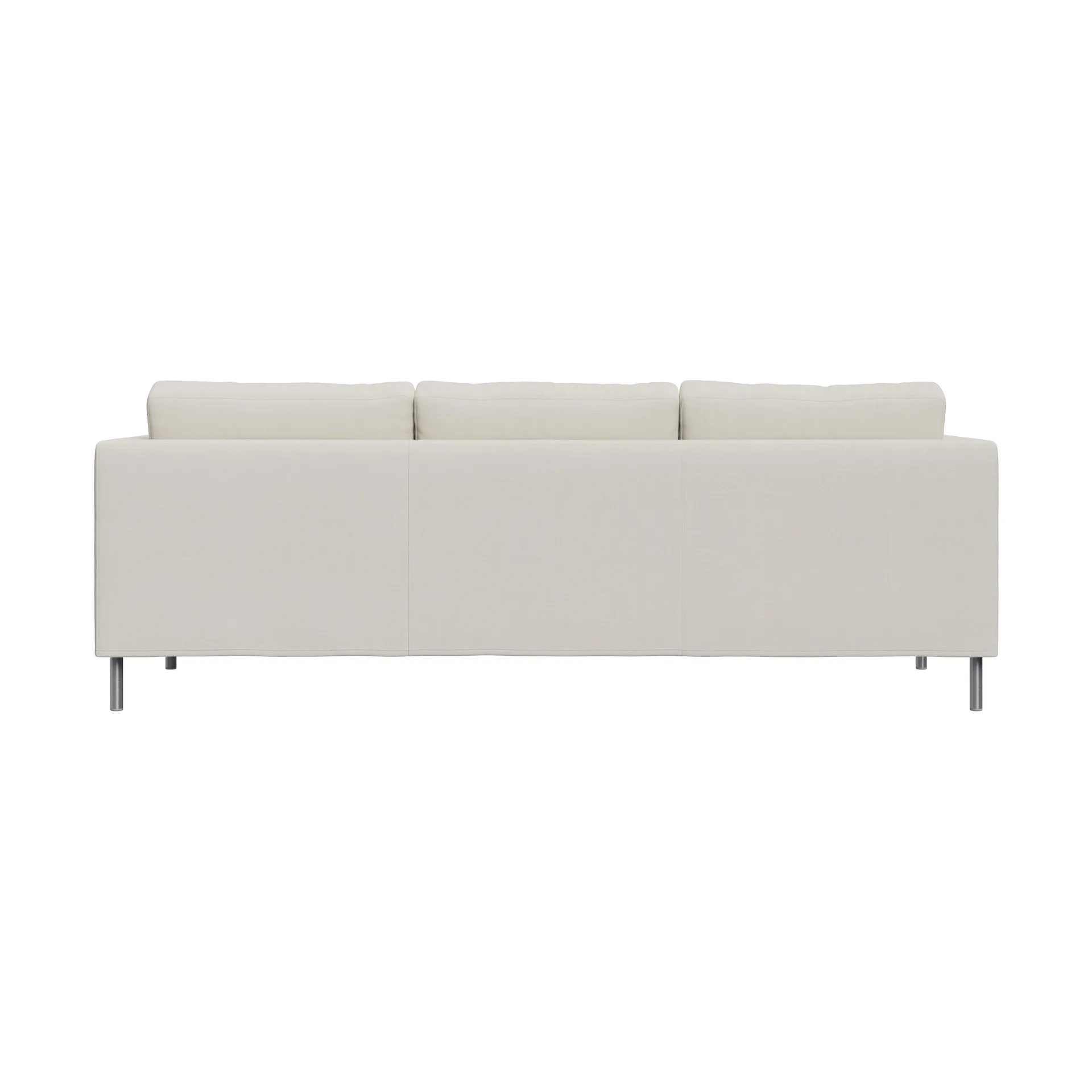 Alex 3-sits soffa, Tyg Hiro White-aluminiumben Fogia