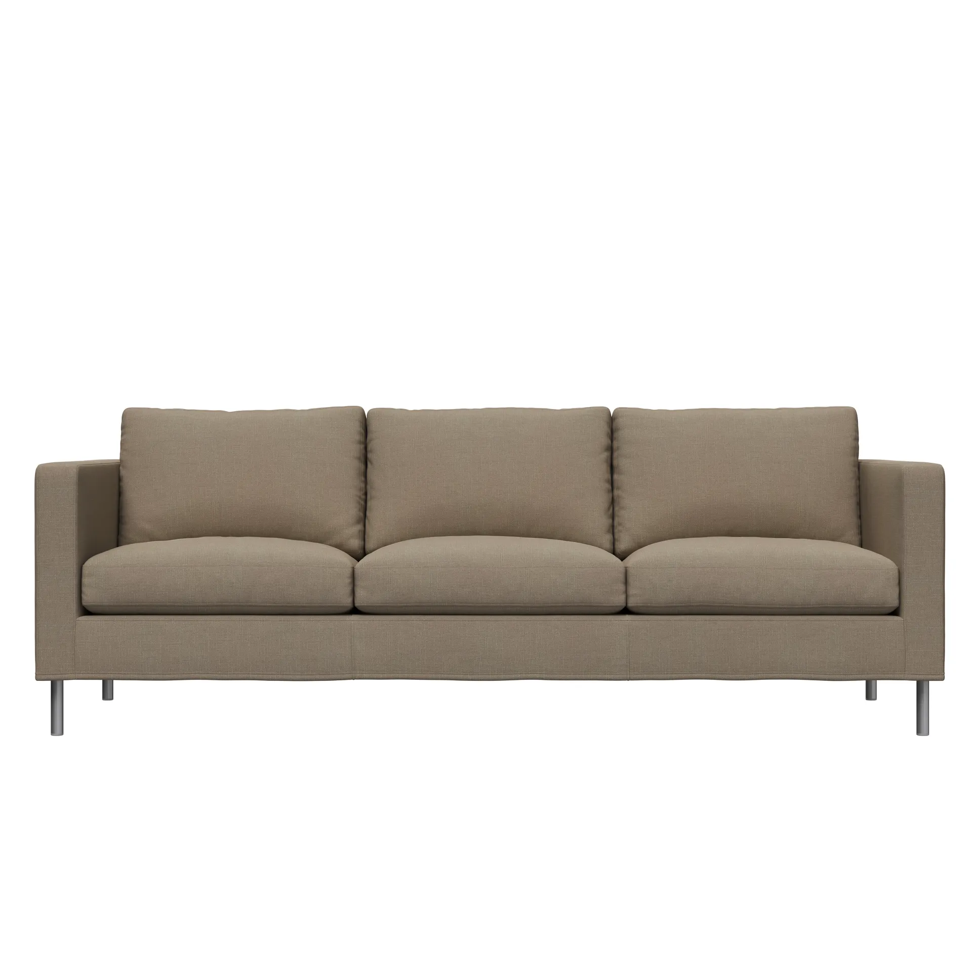 Alex 3-sits soffa, tyg noah 18 mole, aluminiumben Fogia