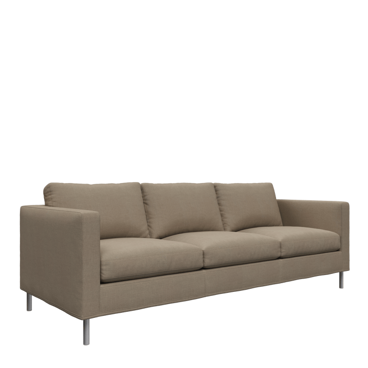 Alex 3-sits soffa, tyg noah 18 mole, aluminiumben Fogia