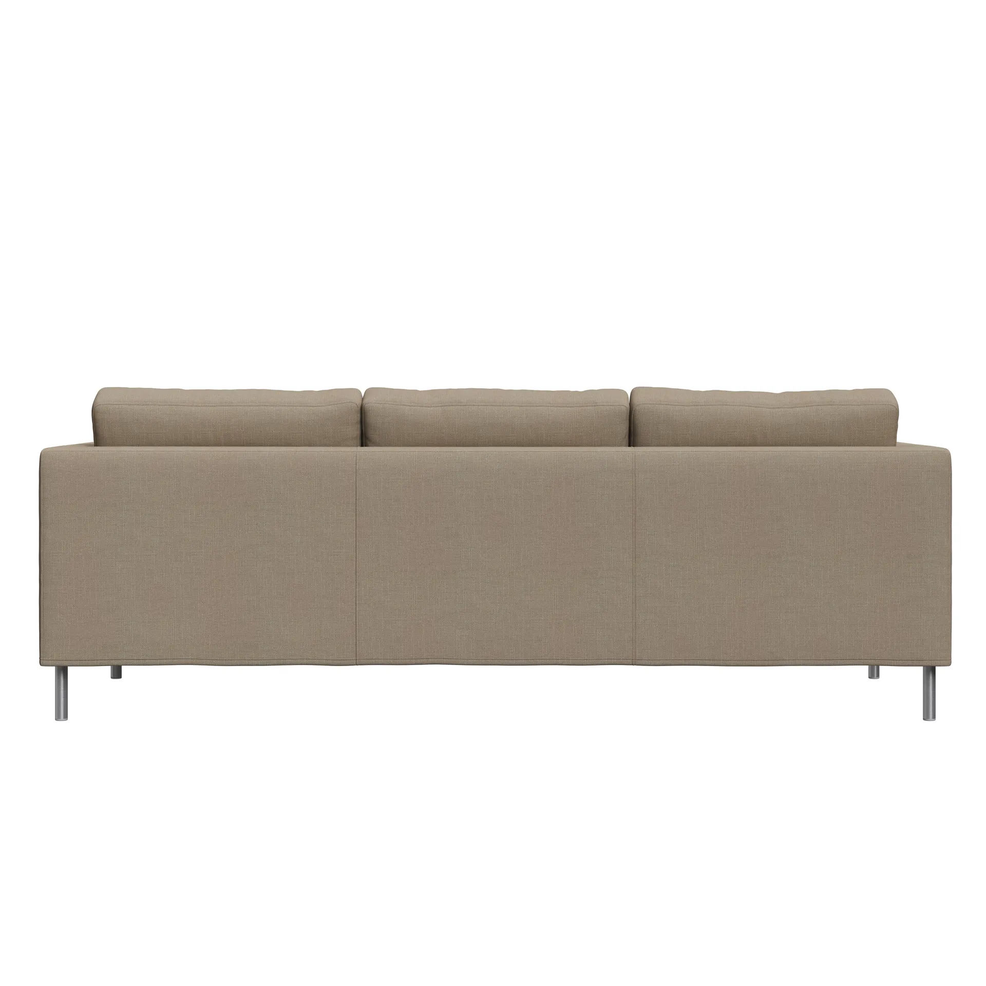 Alex 3-sits soffa, tyg noah 18 mole, aluminiumben Fogia