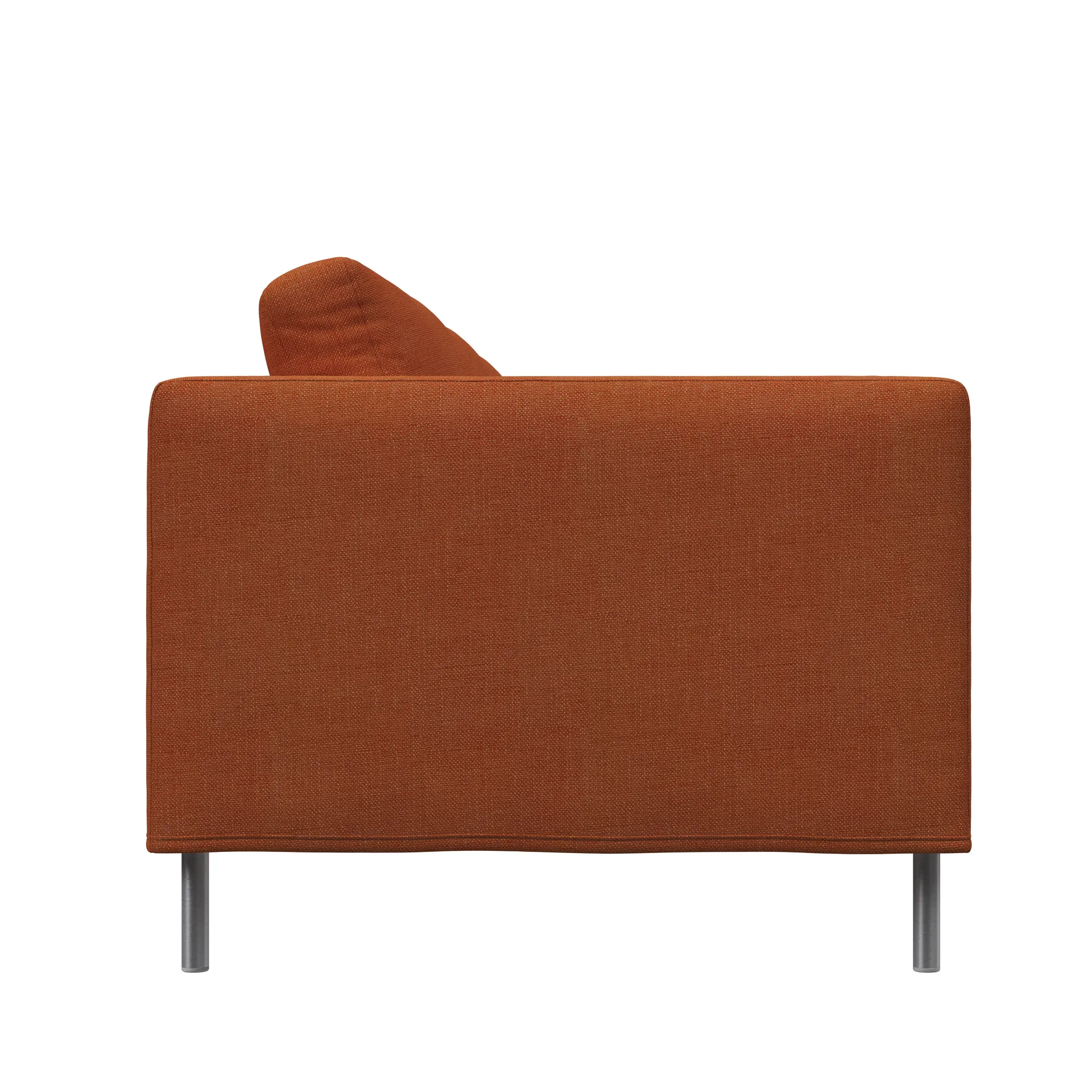 Alex 3-sits soffa, tyg noah 26 rust, aluminiumben Fogia