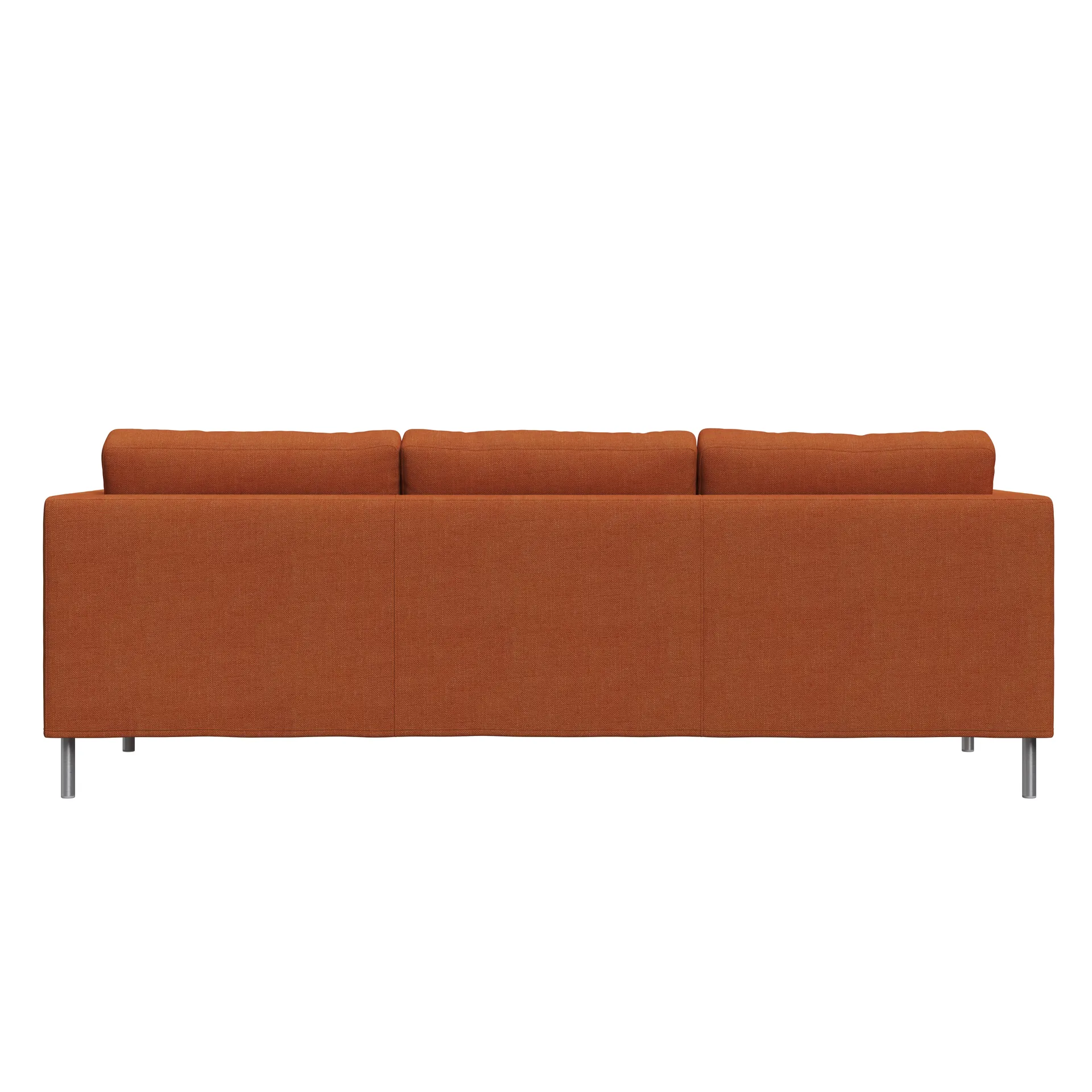 Alex 3-sits soffa, tyg noah 26 rust, aluminiumben Fogia