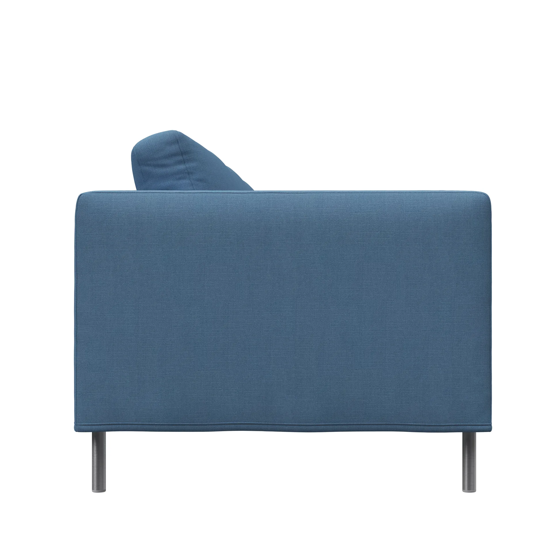 Alex 3-sits soffa, tyg noah 45 blue, aluminiumben Fogia