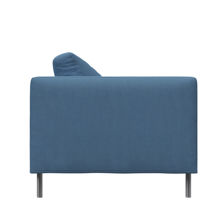 Alex 3-sits soffa, tyg noah 45 blue, aluminiumben Fogia