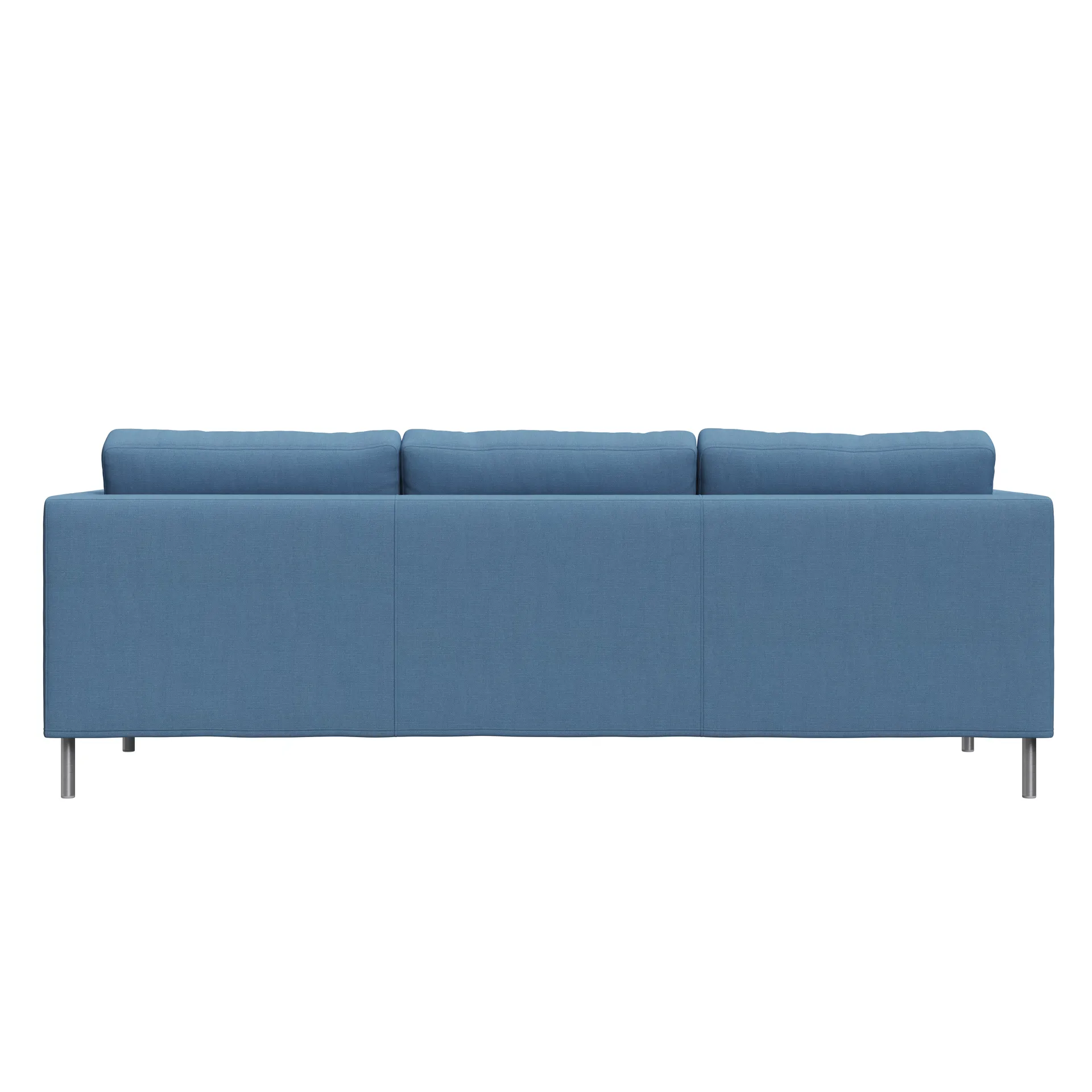 Alex 3-sits soffa, tyg noah 45 blue, aluminiumben Fogia
