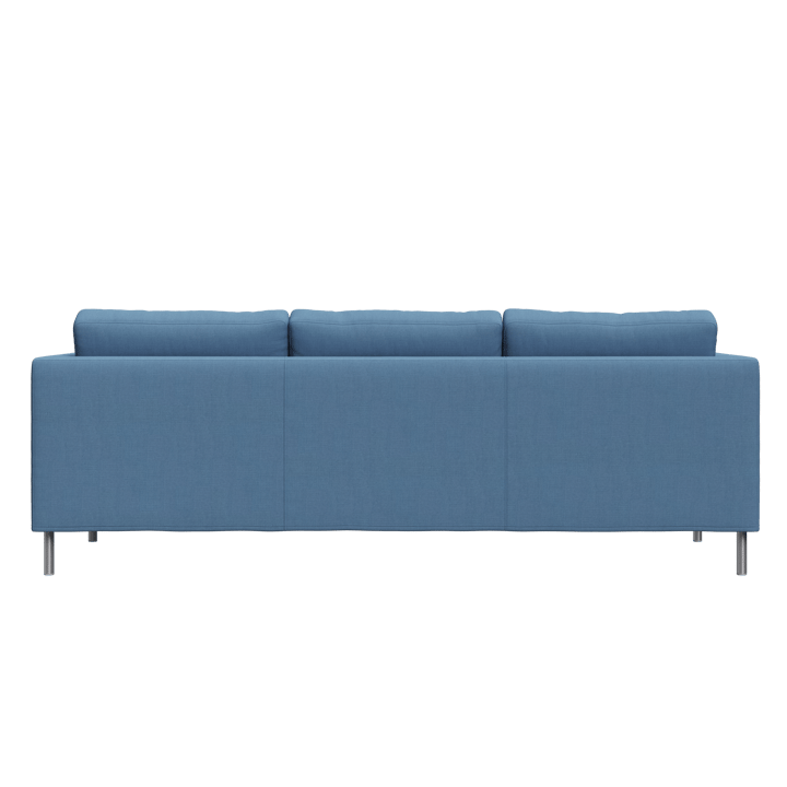 Alex 3-sits soffa, tyg noah 45 blue, aluminiumben Fogia