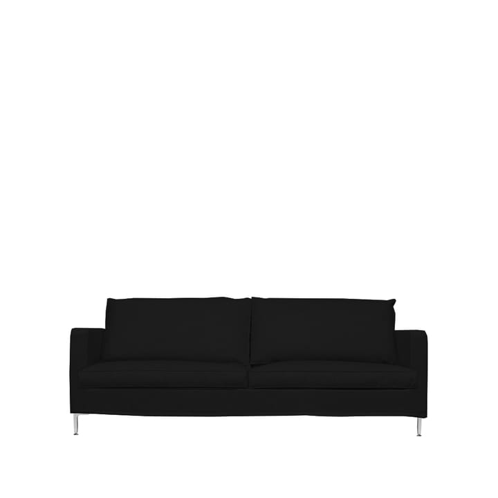 Alex High 2,5-sits soffa - 2,5-sits tyg brooklyn 800 svart, aluminiumben - Fogia
