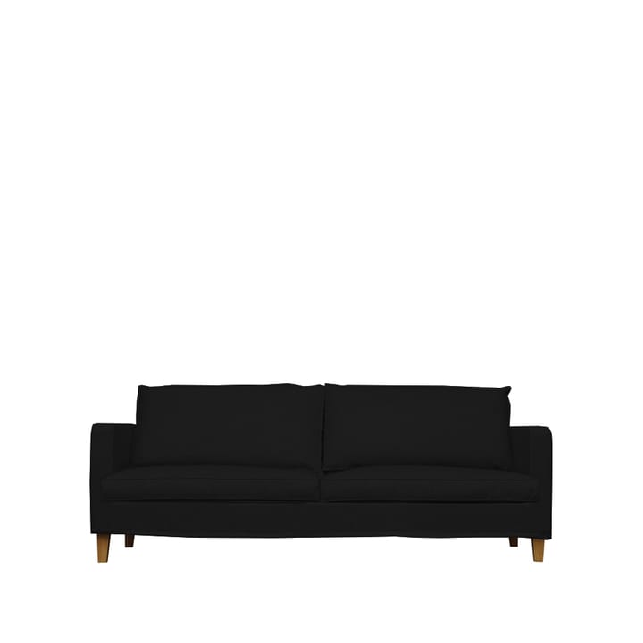 Alex High 2,5-sits soffa - 2,5-sits tyg brooklyn 800 svart, oljade ekben vinklade - Fogia