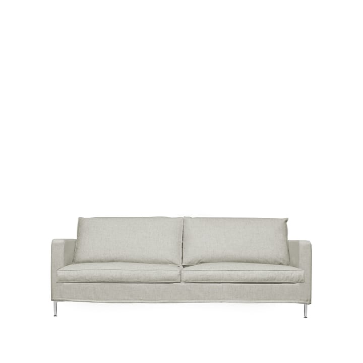 Alex High 2,5-sits soffa - 2,5-sits tyg brooklyn 903 natur, aluminiumben - Fogia