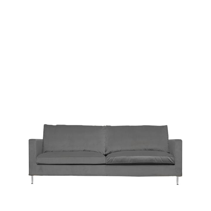 Alex High 2,5-sits soffa - Jade 802 mörkgrå-aluminiumben - Fogia