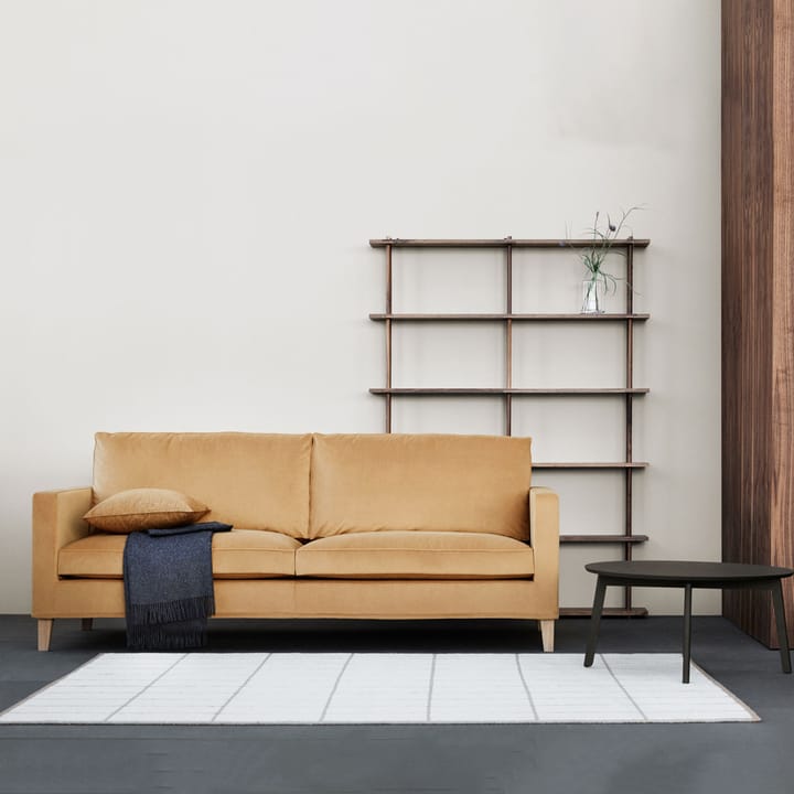 Alex High 2,5-sits soffa - Jade 802 mörkgrå-aluminiumben - Fogia