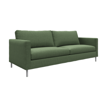 Alex High 2,5-sits soffa - Noah 38-dark green-alu ben - Fogia