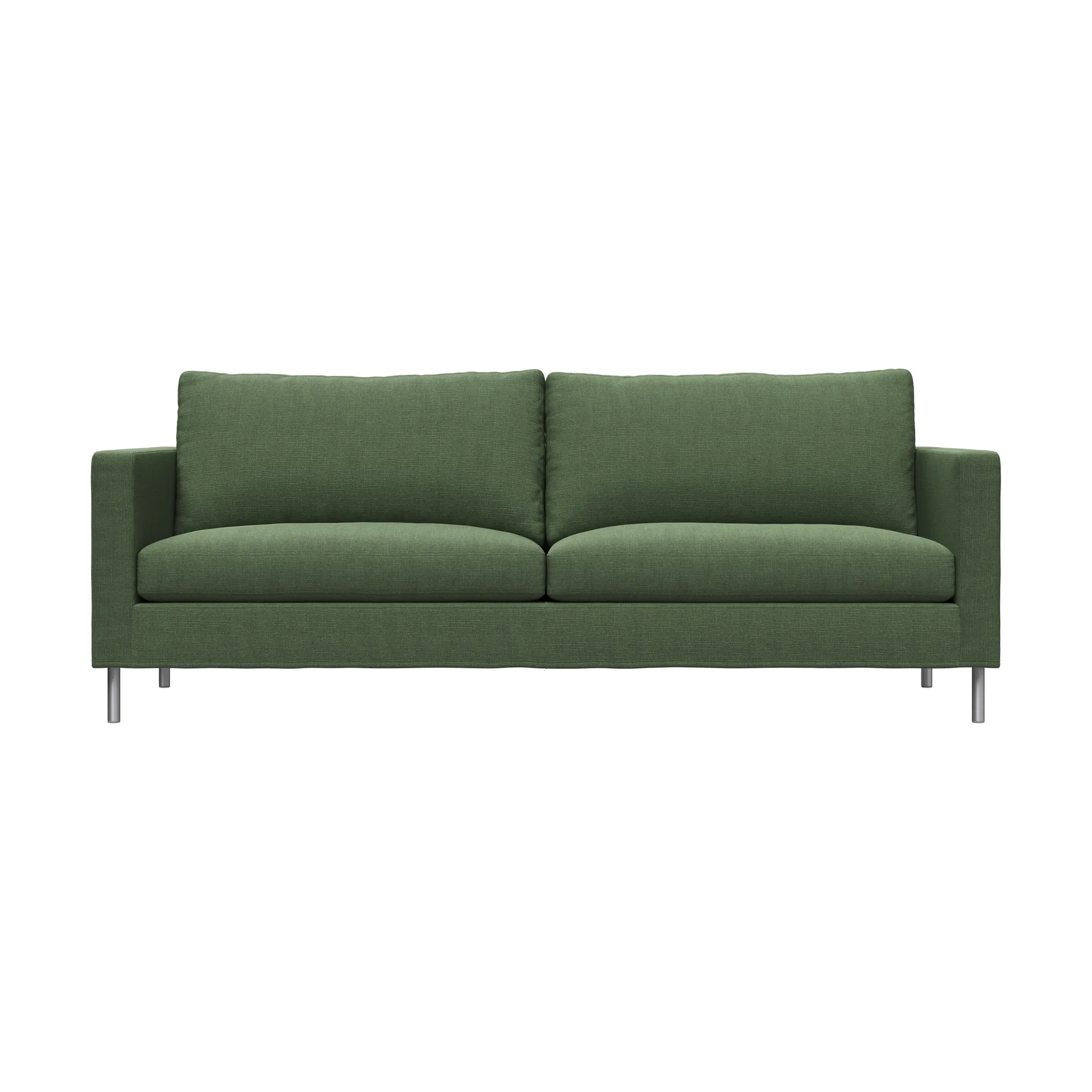 Alex High 2,5-sits soffa, Noah 38-dark green-aluminiumben Fogia