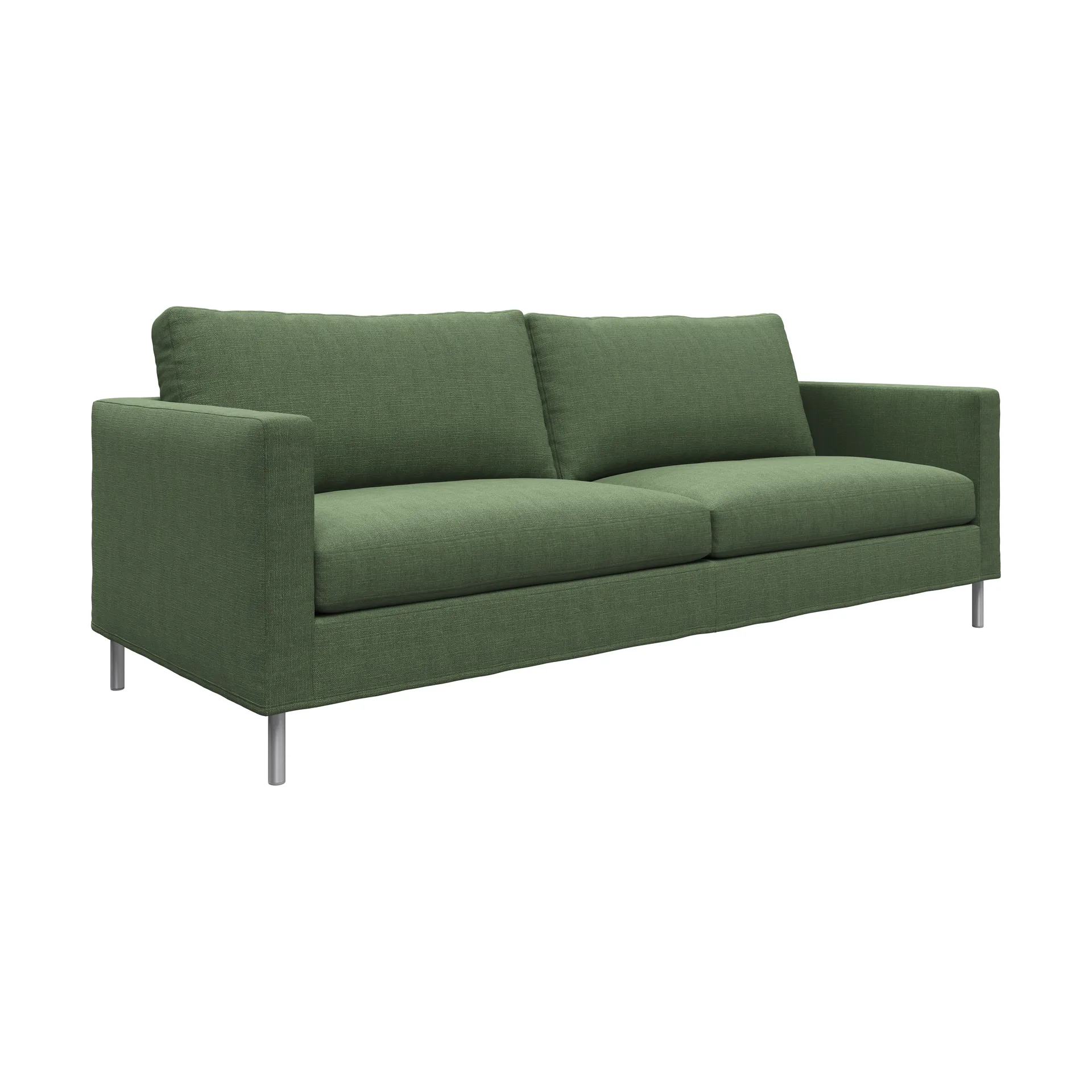 Alex High 2,5-sits soffa, Noah 38-dark green-aluminiumben Fogia
