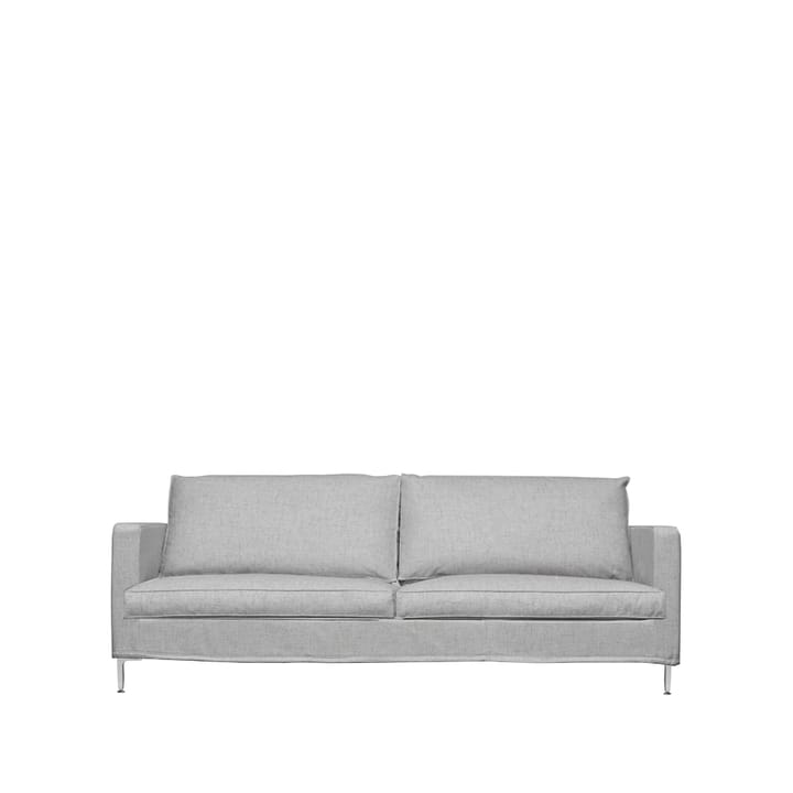Alex High 2,5-sits soffa - tyg brooklyn 804 mellangrå, aluminiumben - Fogia