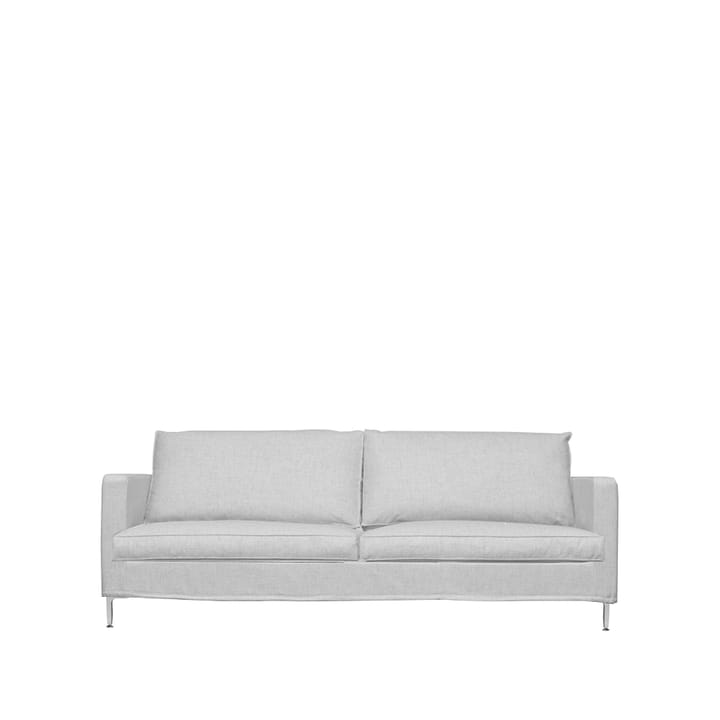 Alex High 2,5-sits soffa - tyg brooklyn 810 ljusgrå, aluminiumben - Fogia