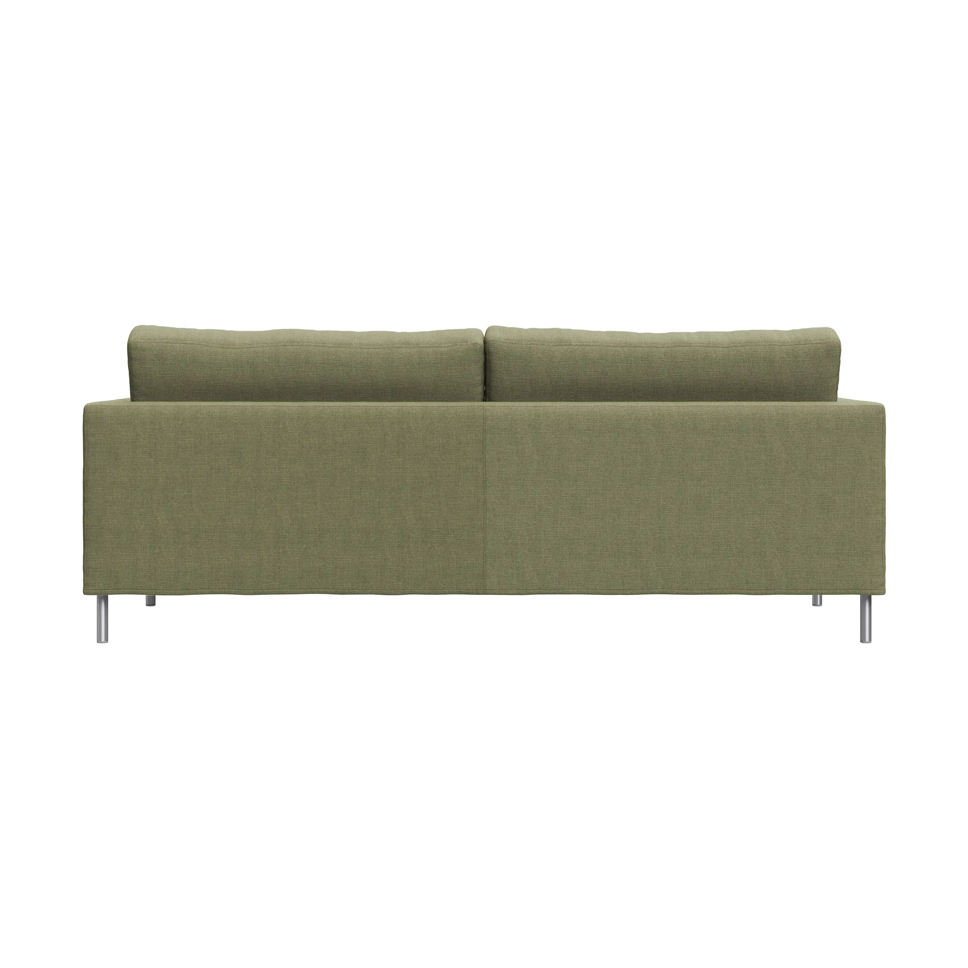 Alex High 2,5-sits soffa, Tyg Hiro Lightgreen-aluminiumben Fogia