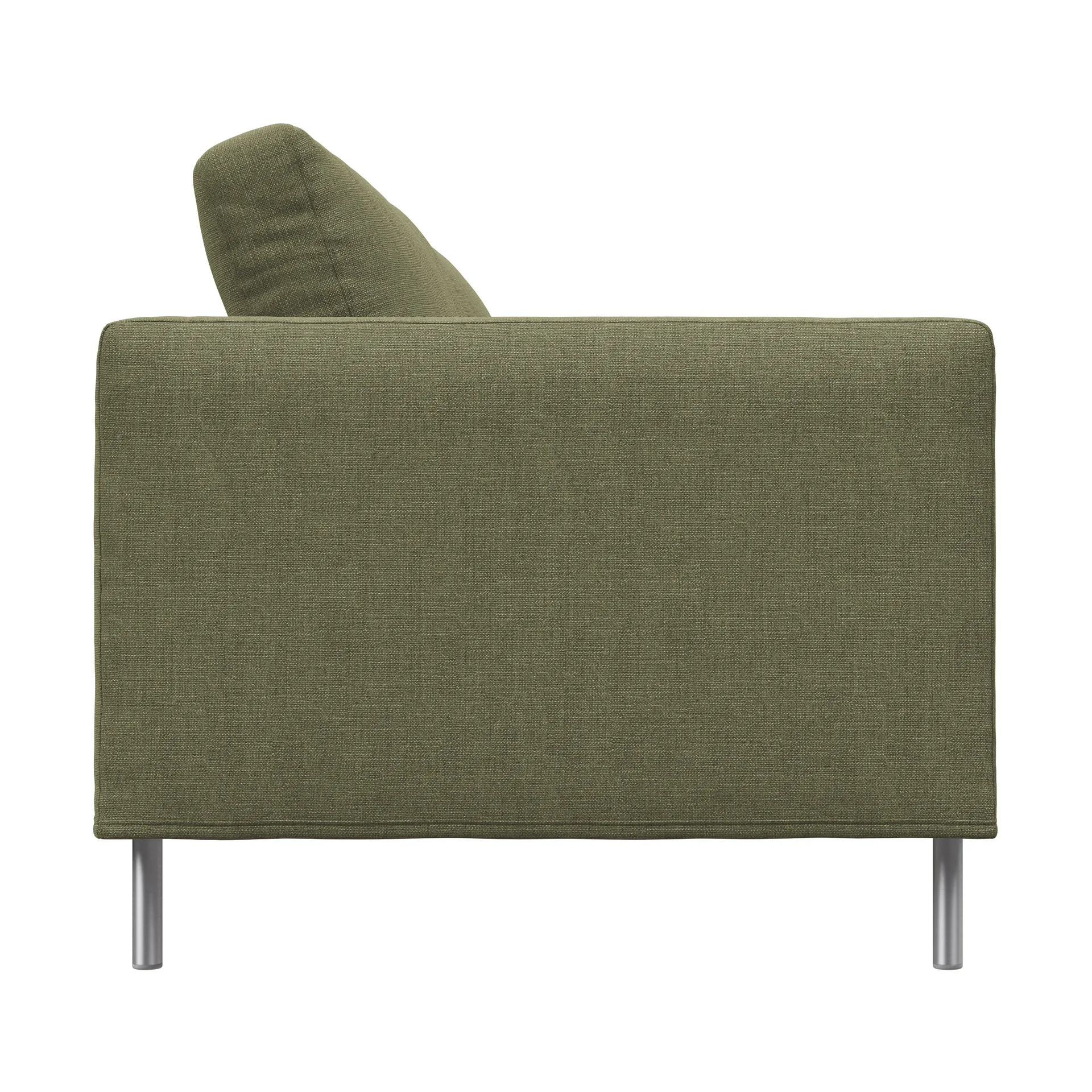 Alex High 2,5-sits soffa, Tyg Hiro Lightgreen-aluminiumben Fogia
