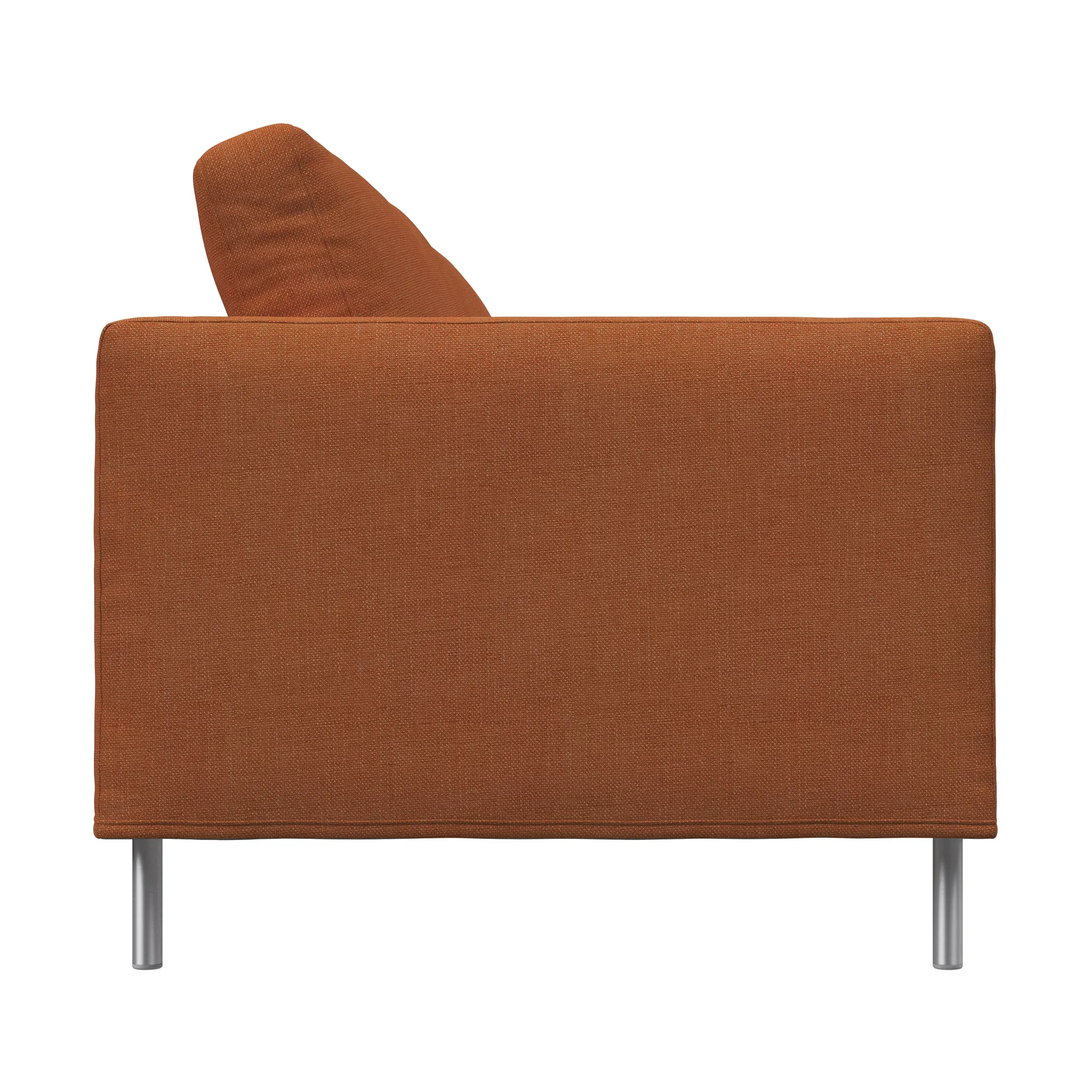 Alex High 2,5-sits soffa, Tyg Hiro Rustred-aluminiumben Fogia