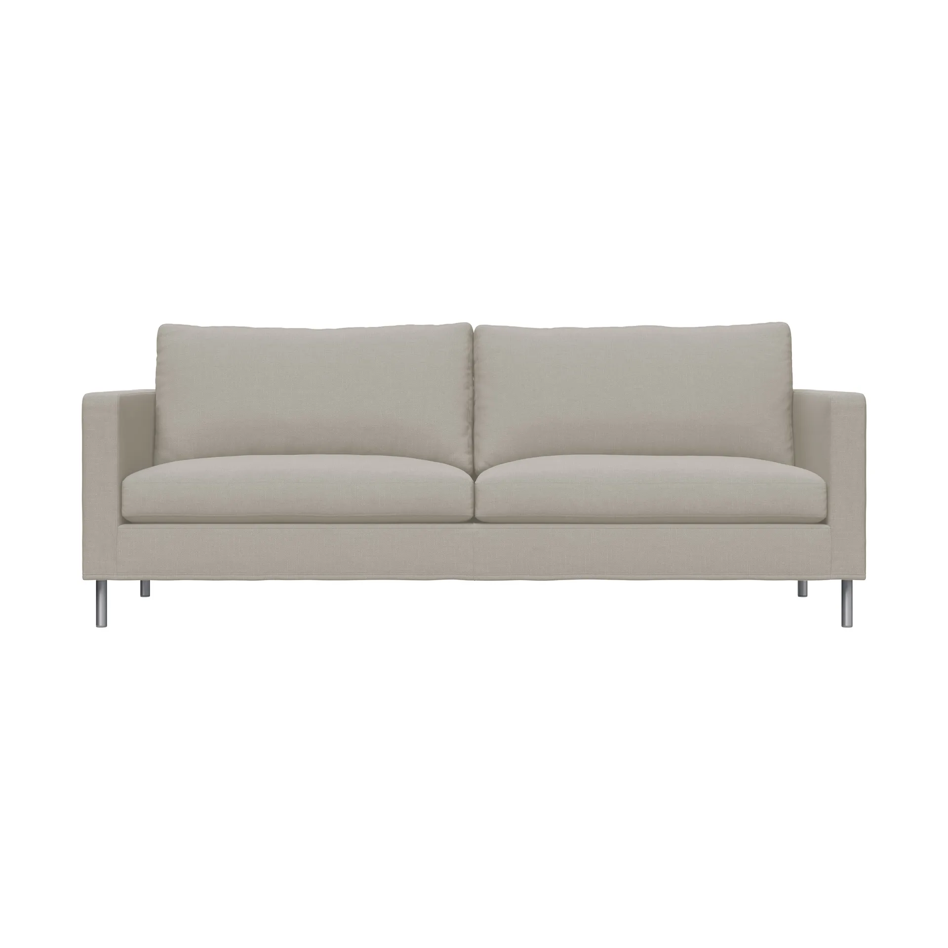 Alex High 2,5-sits soffa, Tyg Hiro Sand-aluminiumben Fogia