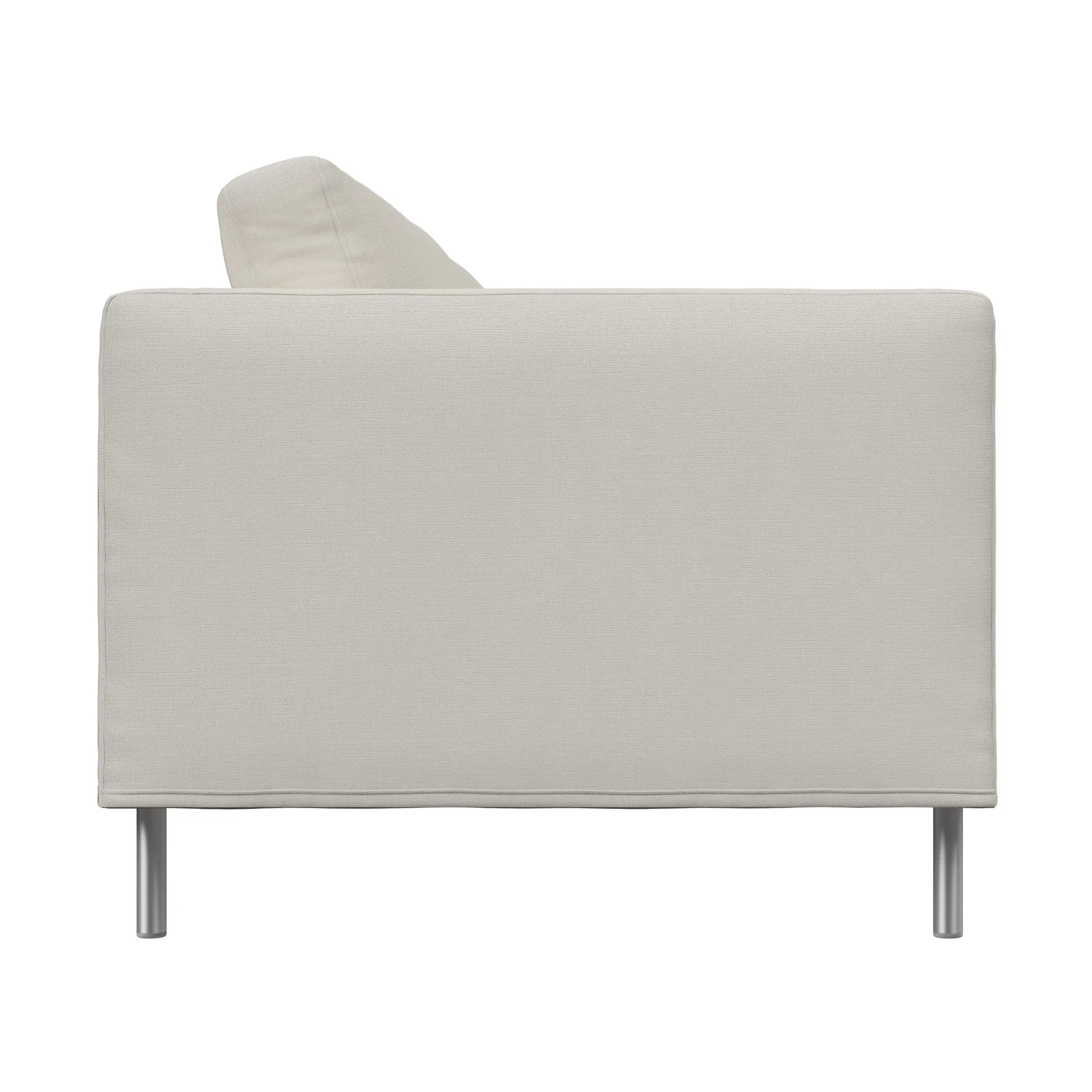 Alex High 2,5-sits soffa, Tyg Hiro White-aluminiumben Fogia