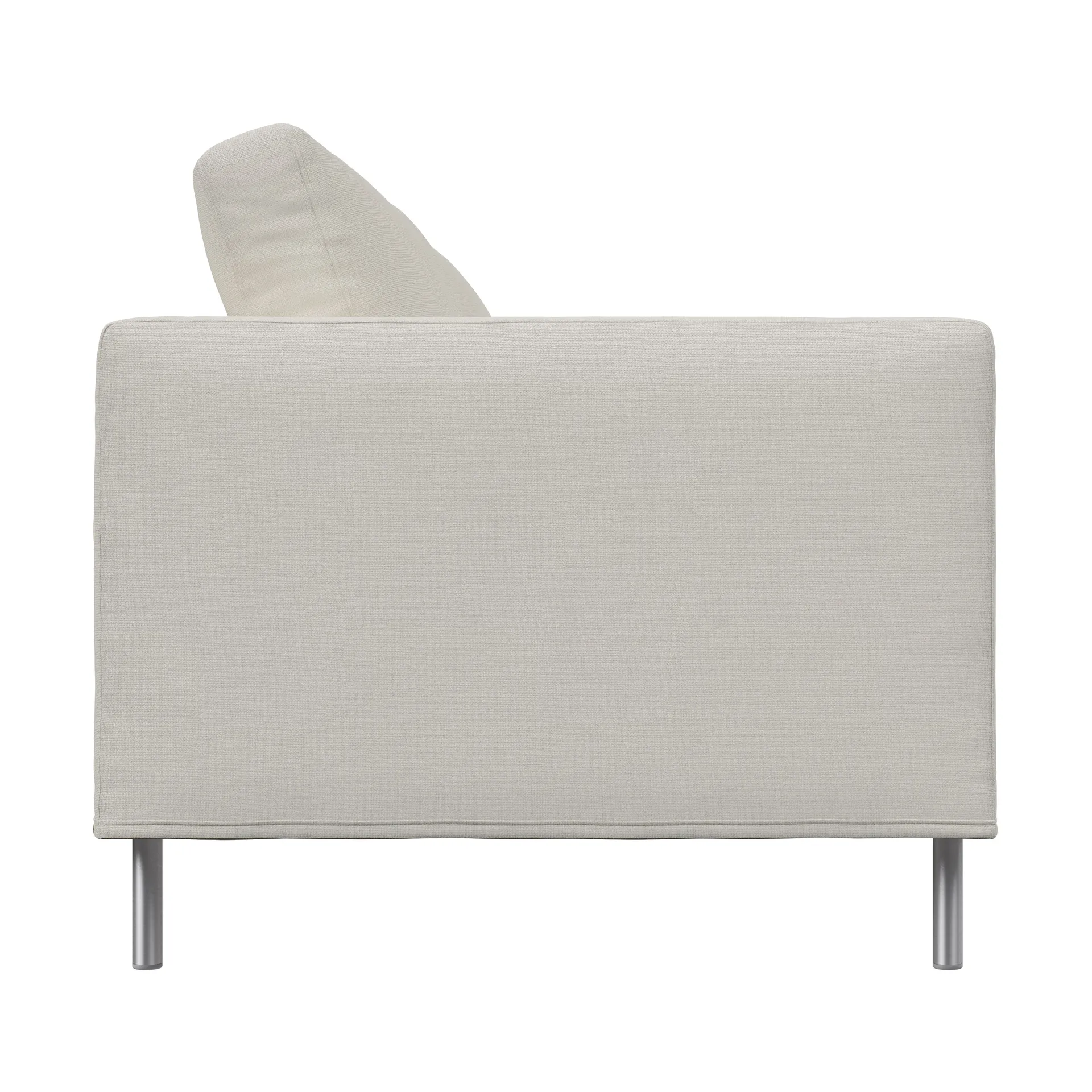 Alex High 2,5-sits soffa, Tyg Hiro White-aluminiumben Fogia