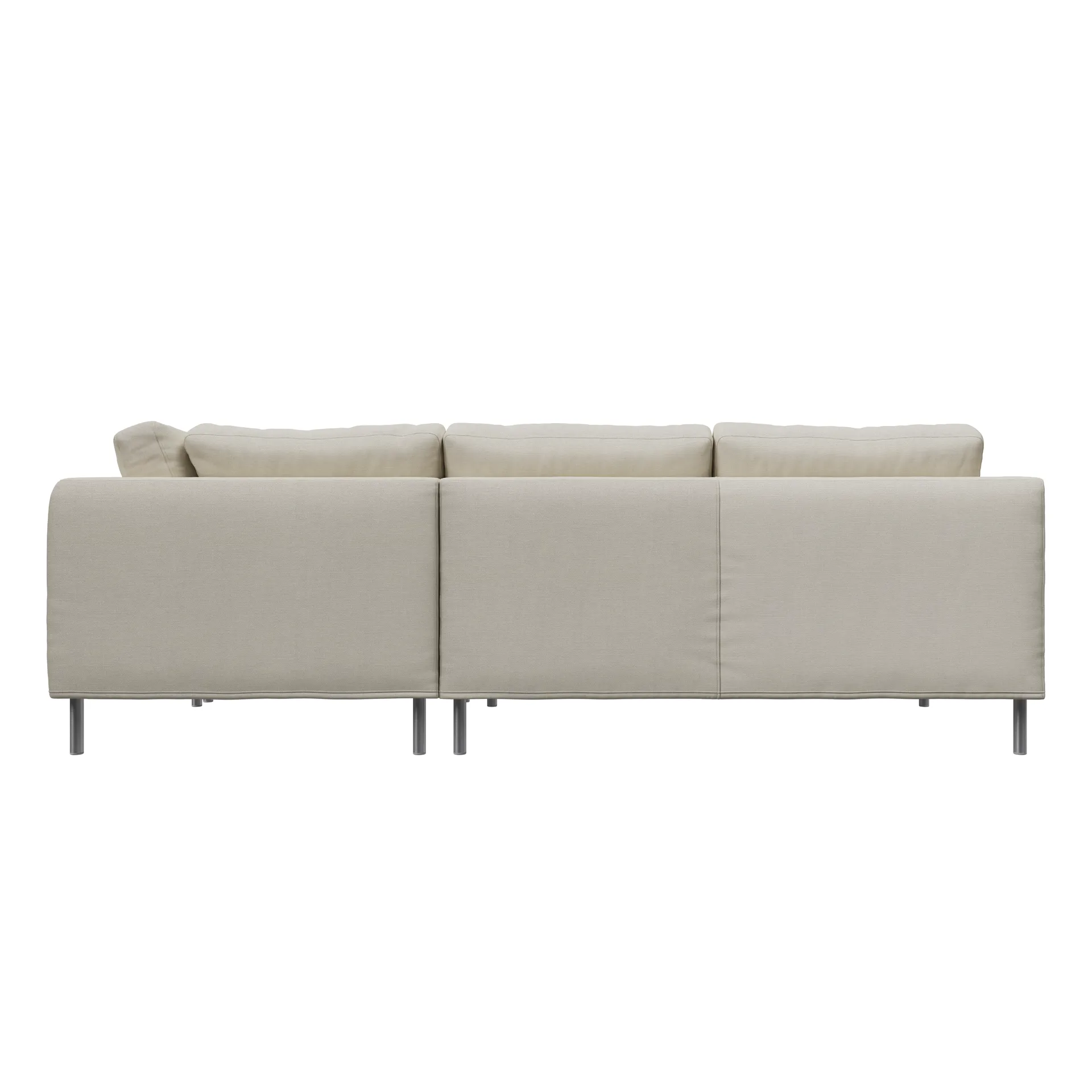 Alex hörnsoffa, noah07 lightbeige-aluminiumben Fogia