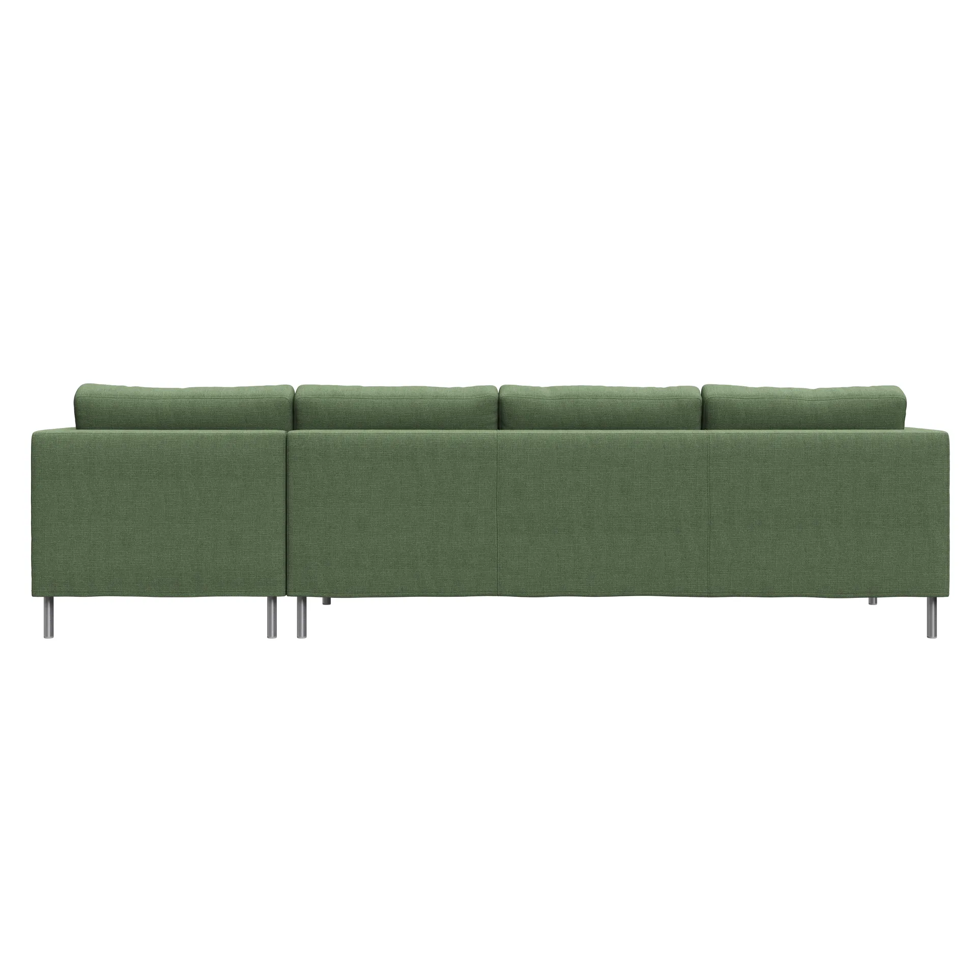 Alex soffa 3-sits med divan, noah 38 dark green-aluminiumben Fogia