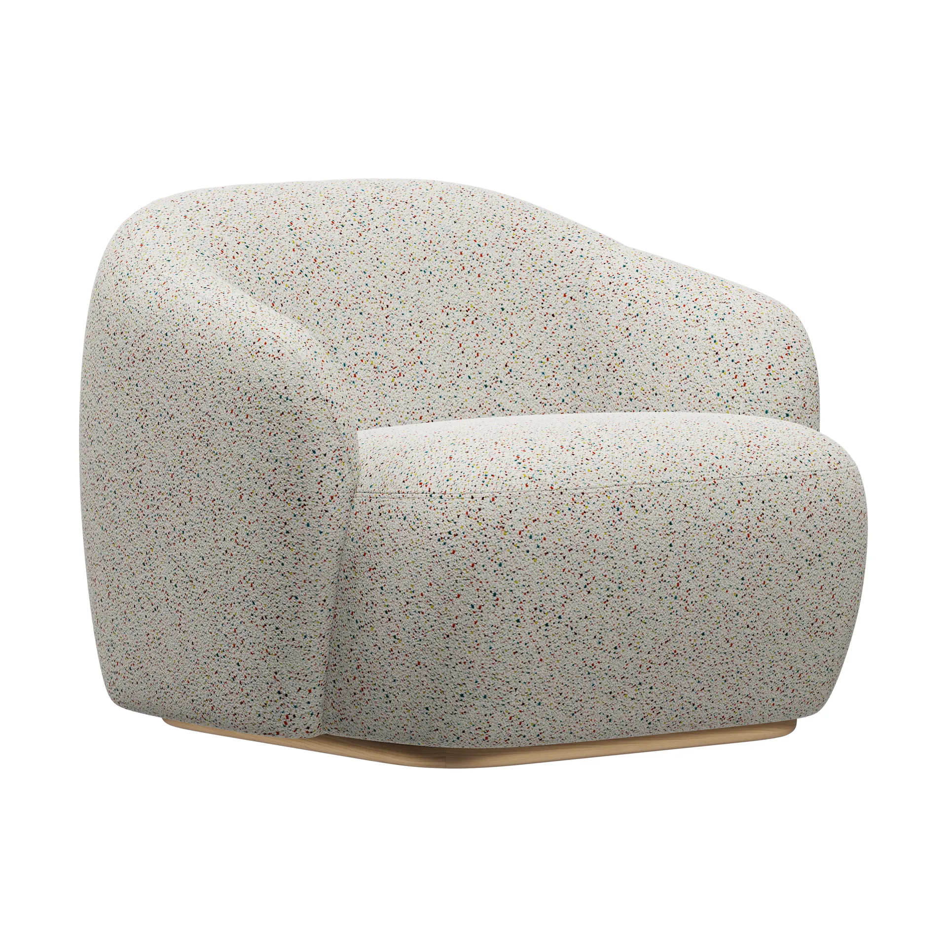 Barba loungefåtölj, Tyg Carnival 01/1 Fogia