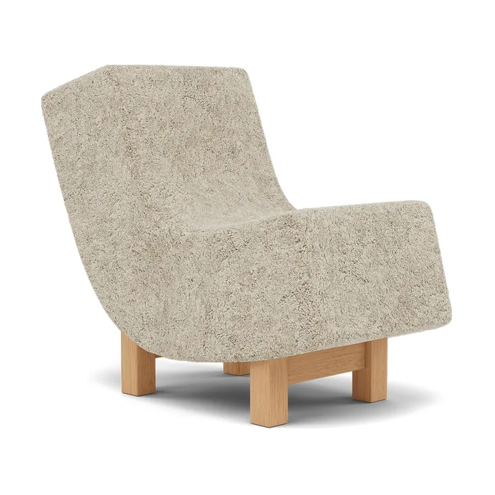 BD1 Lounge Chair - Fårskinn Mohawii-lackerad ek - Fogia