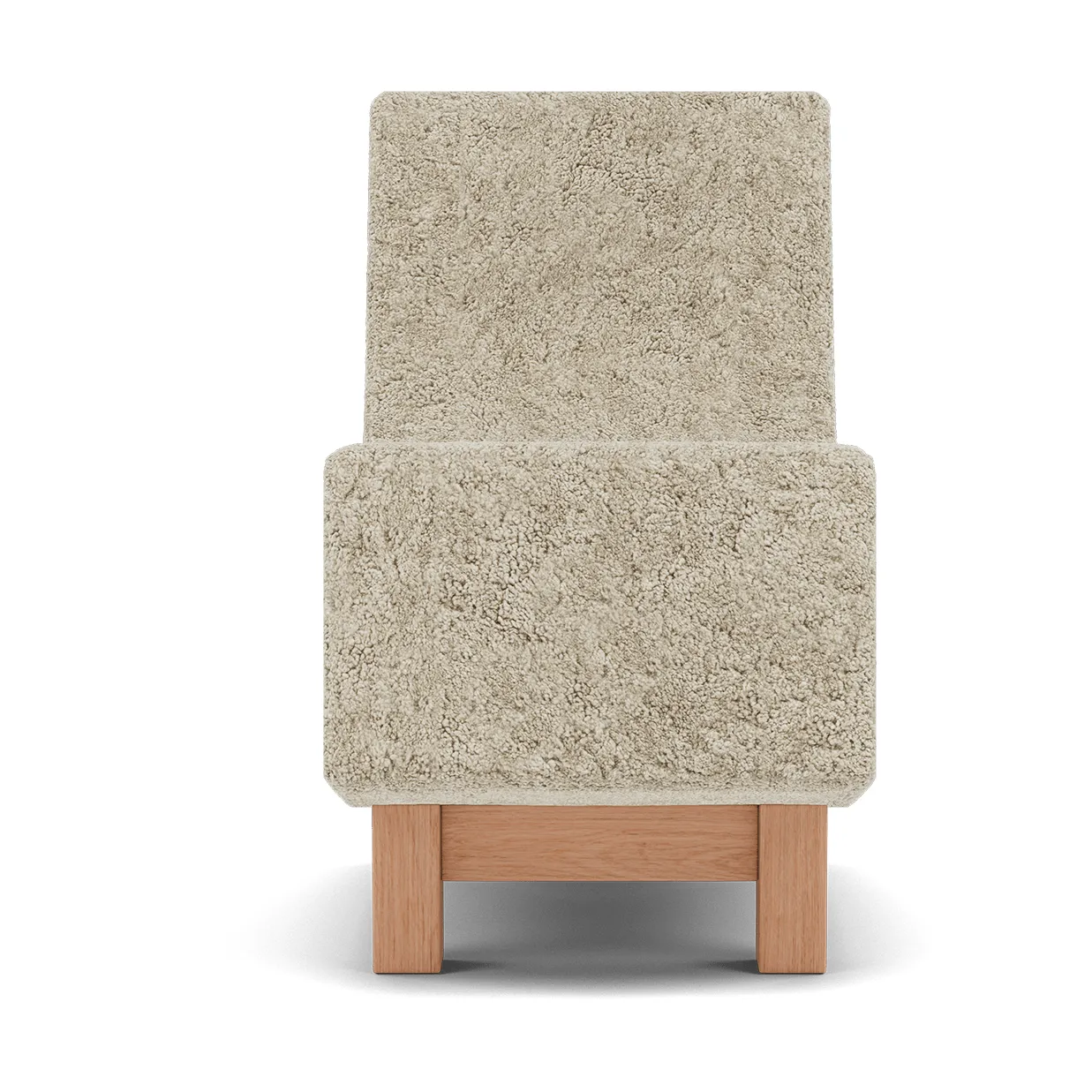 BD1 Lounge Chair, Fårskinn Mohawii-lackerad ek Fogia