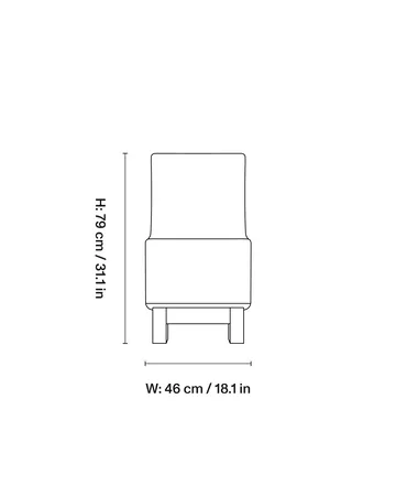 BD1 Lounge Chair - Tyg Moss 0013-rökt ek - Fogia