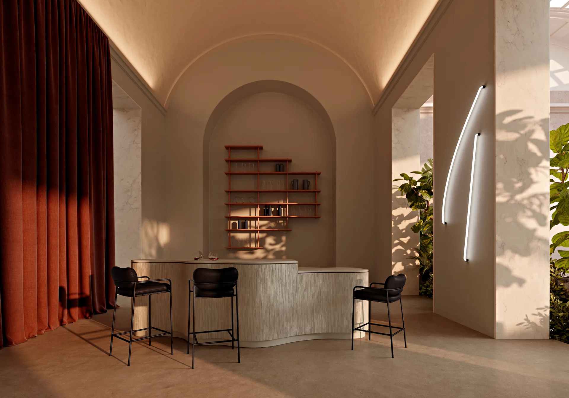 Bollo barstol high 75 cm, Vidar 4 0323 beige-beige Fogia