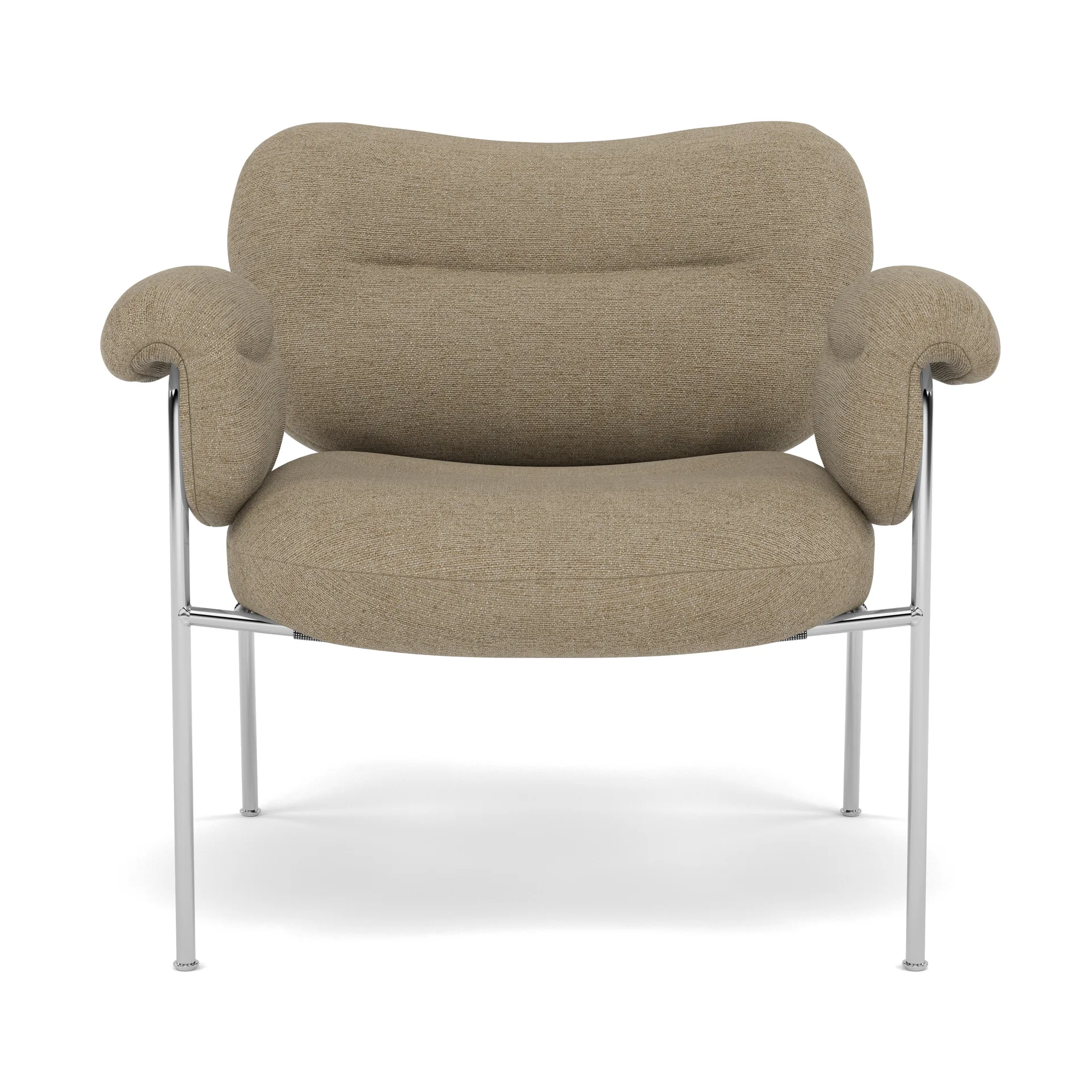 Bollo fåtölj, Ecriture 0240-polished stainless steel Fogia