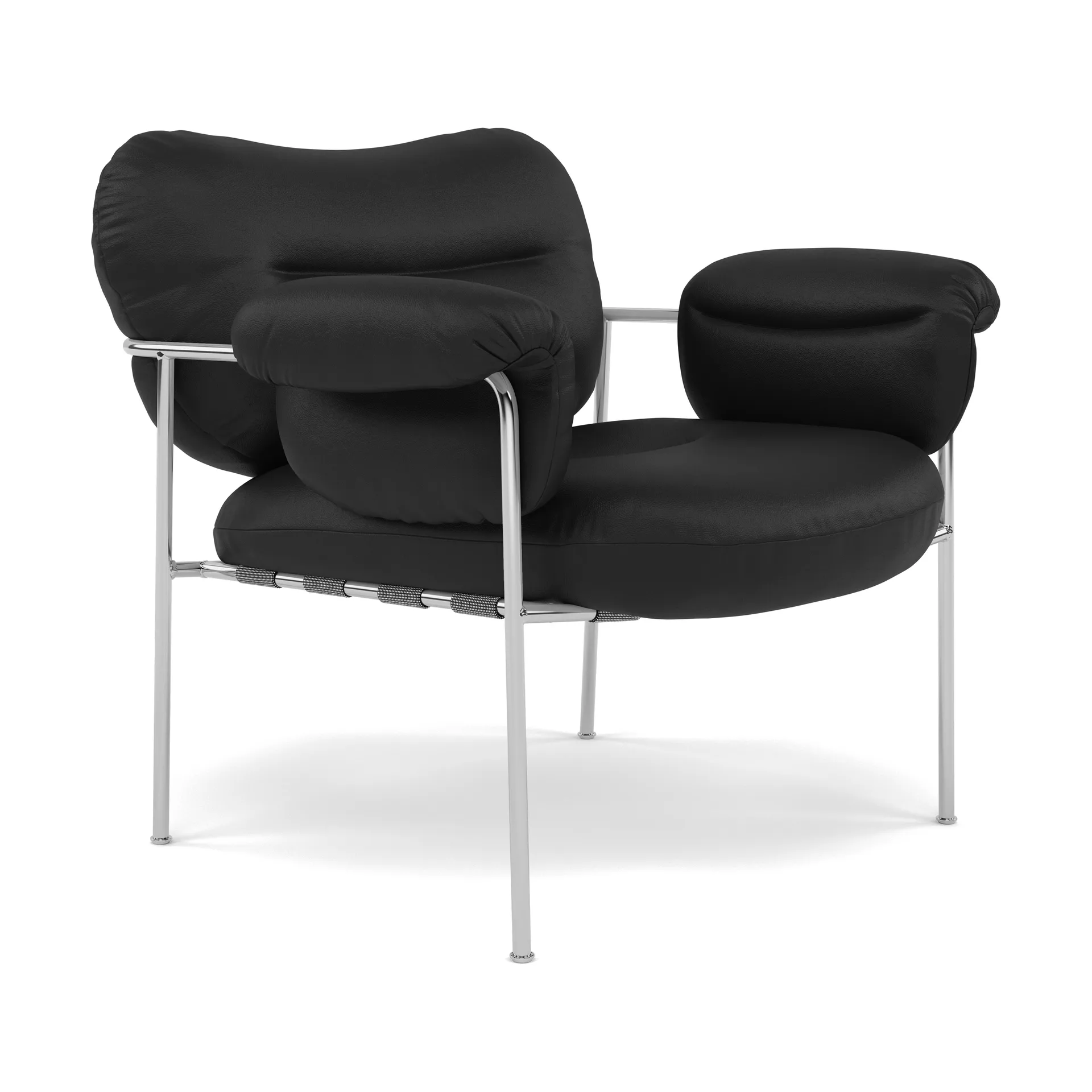 Bollo fåtölj, Elmosoft 99999-polished stainless steel Fogia