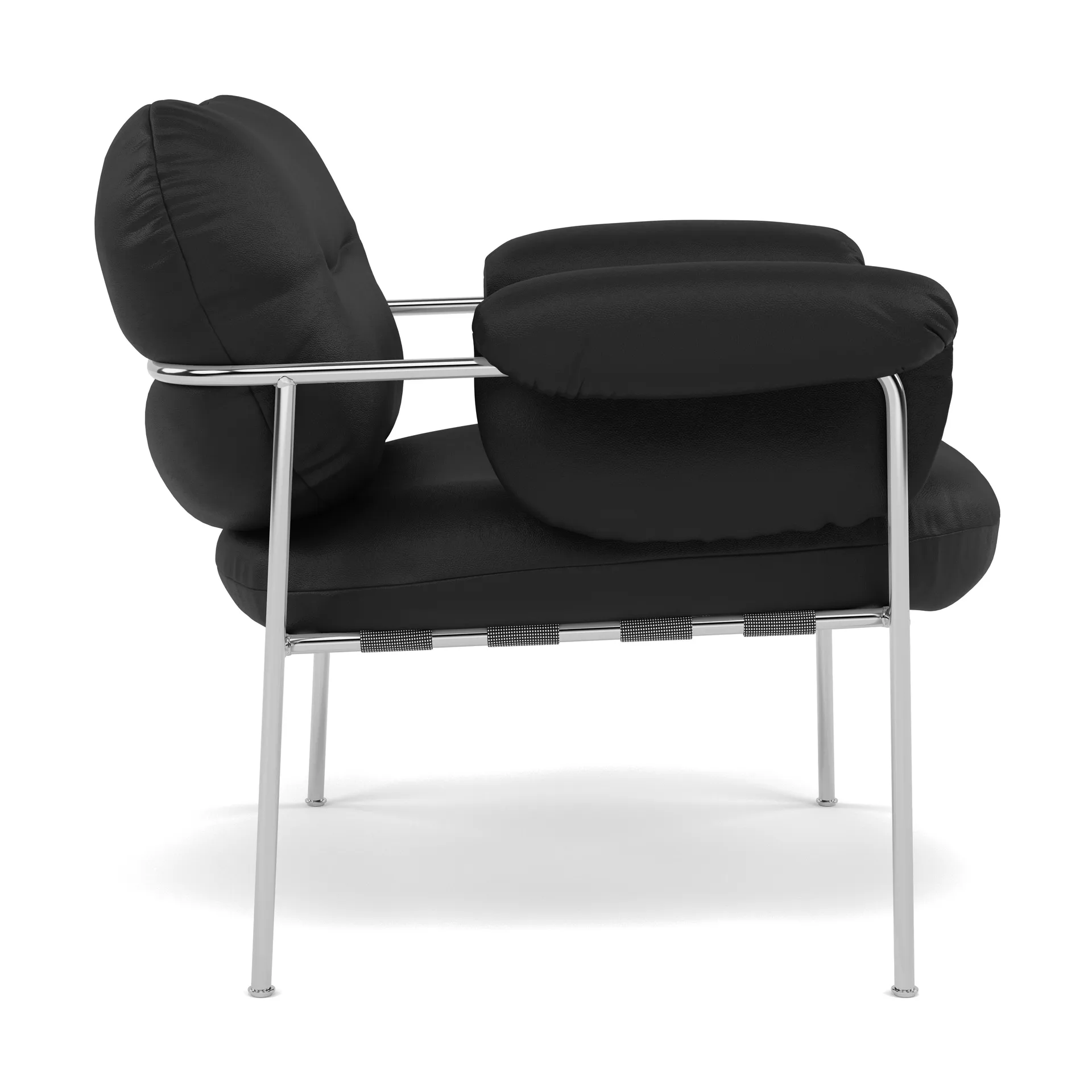 Bollo fåtölj, Elmosoft 99999-polished stainless steel Fogia