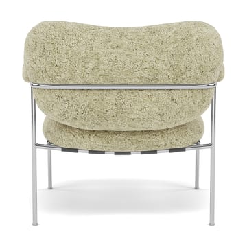 Bollo fåtölj - Sheepskin Mohawi-polished stainless steel - Fogia
