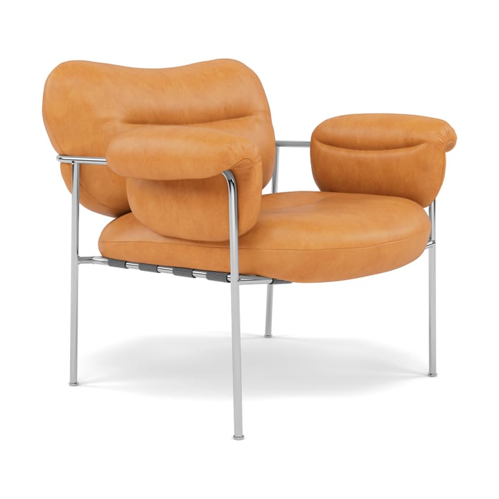 Bollo fåtölj - Vintage Cognac-polished stainless steel - Fogia