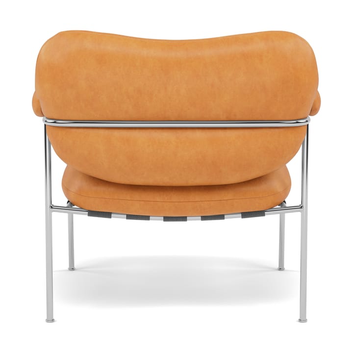 Bollo fåtölj, Vintage Cognac-polished stainless steel Fogia