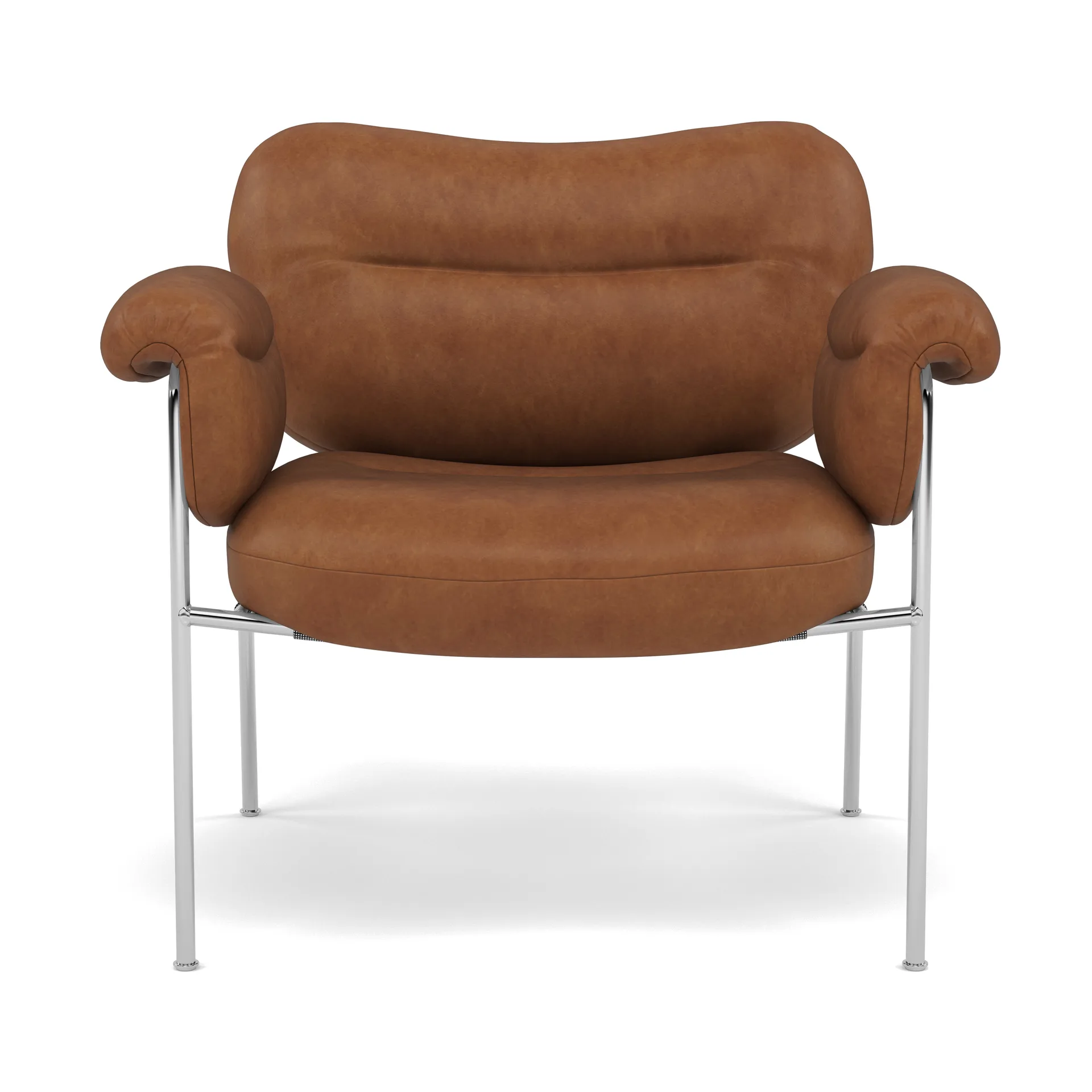 Bollo fåtölj, Vintage Rangers-polished stainless steel Fogia