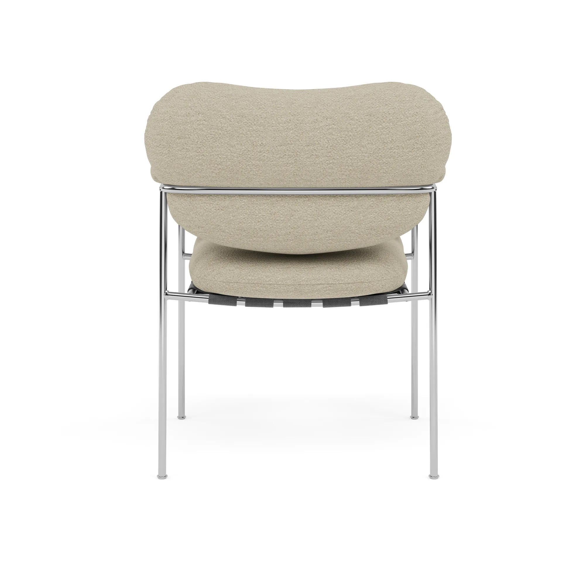 Bollo stol, Barnum 2-polished stainless steel Fogia