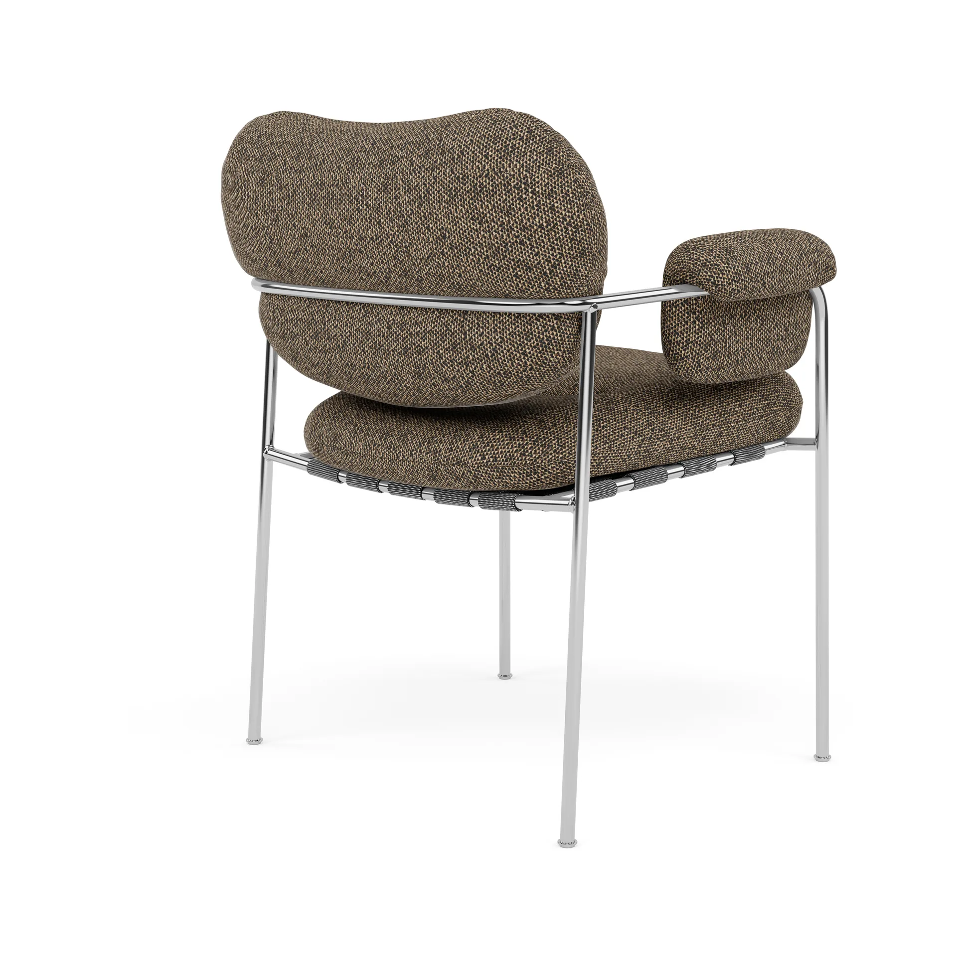 Bollo stol, Safire 0001-polished stainless steel Fogia