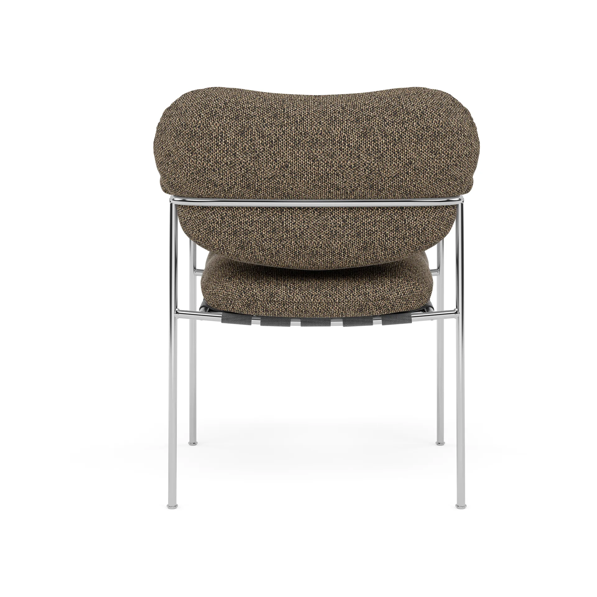 Bollo stol, Safire 0001-polished stainless steel Fogia