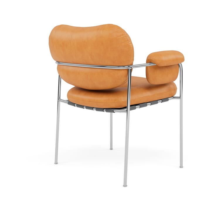 Bollo stol, Vintage Cognac-polished stainless steel Fogia