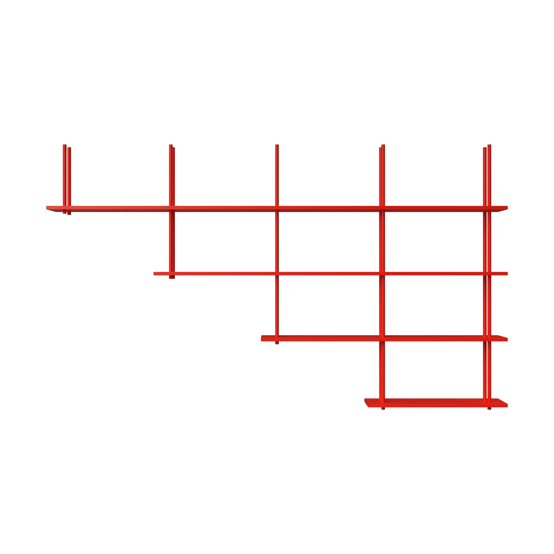 Bond hylla golv/tak FC4041, Röd lackad björk Fogia